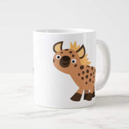 Cute Friendly Cartoon Hyena Grote Koffiekop