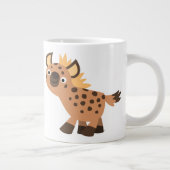 Cute Friendly Cartoon Hyena Grote Koffiekop (Rechts)