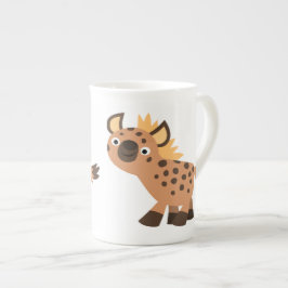 Cute Friendly Cartoon Hyena Porselein Kop