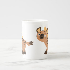 Cute Friendly Cartoon Hyena Porselein Kop