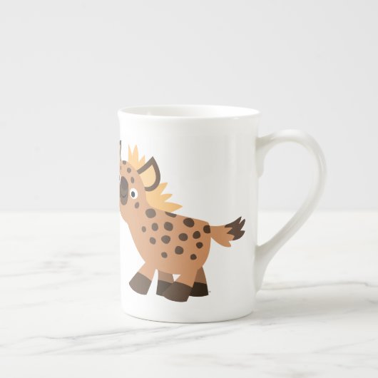 Cute Friendly Cartoon Hyena Porselein Kop (Rechts)