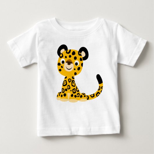 Cute Friendly Cartoon Jaguar Baby T-Shirt (Voorkant)