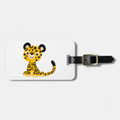 Cute Friendly Cartoon Jaguar Bagagelabel (Voorkant horizontaal)