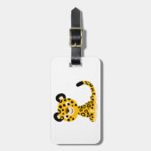 Cute Friendly Cartoon Jaguar Bagagelabel (Voorkant verticaal)