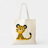 Cute Friendly Cartoon Jaguar Canvas tas (Achterkant)