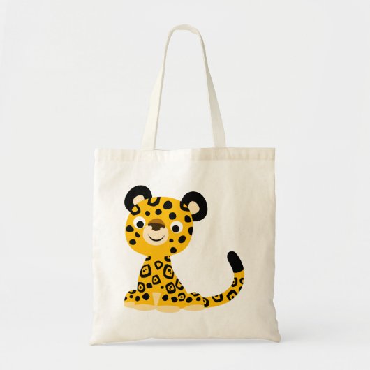 Cute Friendly Cartoon Jaguar Canvas tas (Voorkant)