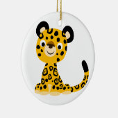 Cute Friendly Cartoon Jaguar Keramisch Ornament (Rechts)