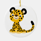 Cute Friendly Cartoon Jaguar Keramisch Ornament (Achterkant)