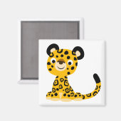 Cute Friendly Cartoon Jaguar Magneet (Voorkant / Achterkant)