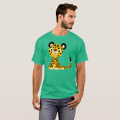 Cute Friendly Cartoon Jaguar T-Shirt (Voorkant volledig)