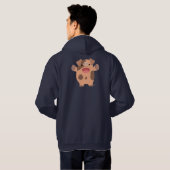 Cute Friendly Cartoon Pig Hoodie (Achterkant volledig)