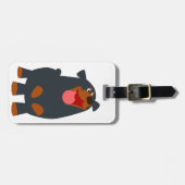 Cute Friendly Cartoon Rottweiler Bagagelabel (Voorkant horizontaal)