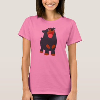 Cute Friendly Cartoon Rottweiler Women T-Shirt