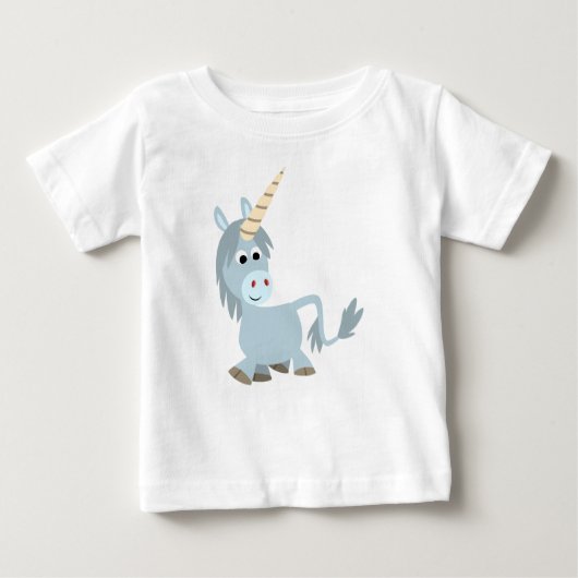 Cute Friendly Cartoon Unicorn Baby T-Shirt (Voorkant)