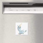Cute Friendly Cartoon Unicorn Magnet (Insitu (Vaatwasser))
