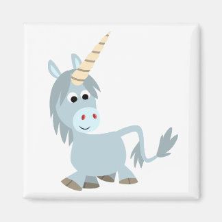 Cute Friendly Cartoon Unicorn Magnet