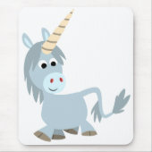 Cute Friendly Cartoon Unicorn Mousepad Muismat (Voorkant)