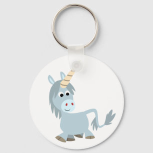 Cute Friendly Cartoon Unicorn Sleutelhanger