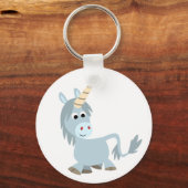 Cute Friendly Cartoon Unicorn Sleutelhanger (Voorkant)