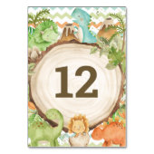 Cute Friendly Dinosaurs Baby shower 1e verjaardag Kaart (Voorkant)