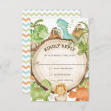 Cute Friendly Dinosaurs Baby shower 1e verjaardag