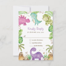 Cute Friendly Dinosaurs Baby shower 1e verjaardag