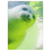 Cute Friendly Seal Underwater Klembord (Achterkant)