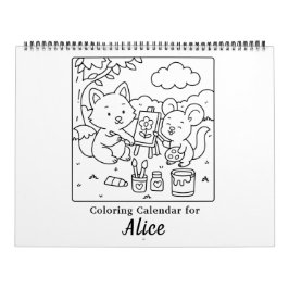 Cute Friends Coloring Calendar Kalender