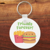Cute Fries and Burger, Friends Forever sleutelhang Sleutelhanger (Voorkant)
