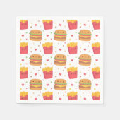 Cute Fries en Burger Pattern Servet (Voorkant)