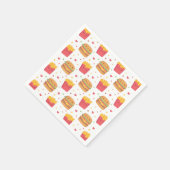 Cute Fries en Burger Pattern Servet (Hoek)