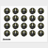 Cute Friet Restaurant Verjaardagsfeestje Ronde Sticker (Vel)