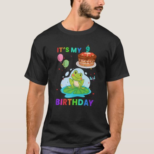 Cute Frog 1st Birthday Kikkers Animal Graphic T-shirt (Voorkant)