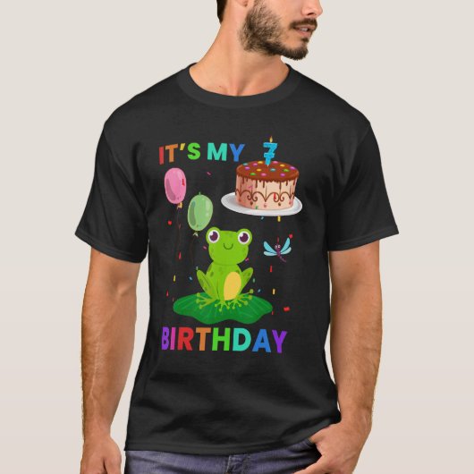 Cute Frog 8th Birthday Kikkers Animal Graphic T-shirt (Voorkant)