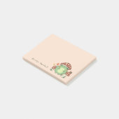 Cute Frog and Mushroom Cartoon Name Post-it® Notes (Schuin)