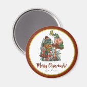 Cute Frog and Toad Merry Mushroom Magneet (Voorkant / Achterkant)