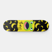 Cute Frog Banana Pattern Persoonlijk Skateboard (Horizontaal)