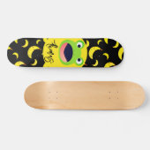 Cute Frog Banana Pattern Persoonlijk Skateboard (Horizontaal)