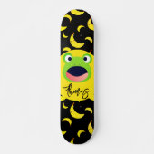 Cute Frog Banana Pattern Persoonlijk Skateboard (Voorkant)