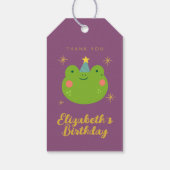 Cute Frog Birthday bedankt Cadeaulabel (Achterkant)