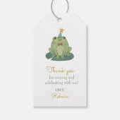 Cute Frog Birthday Gift Labels Cadeaulabel (Voorkant)
