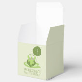 Cute Frog Birthday Green Balloon Dank je Bedankdoosjes (Geopend)