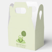 Cute Frog Birthday Green Balloon Dank je Bedankdoosjes (Geopend)