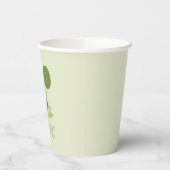 Cute Frog Birthday Green Balloon Dank je Papieren Bekers (Links)