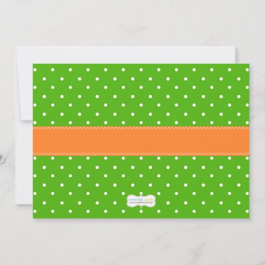 Cute Frog Birthday Party Invitation Kaart (Achterkant)