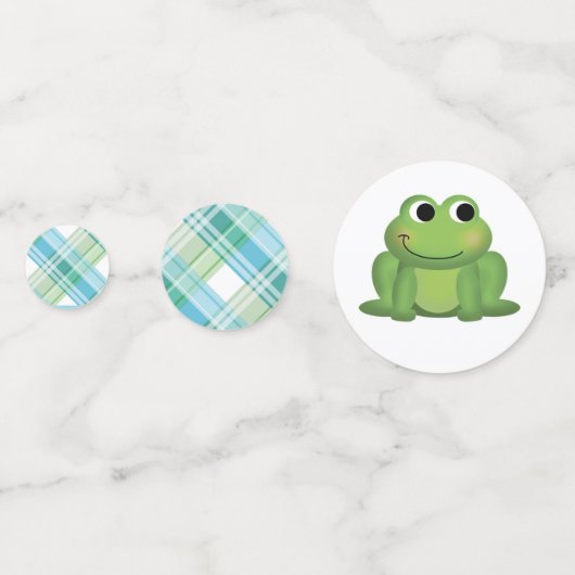 Cute Frog Blue en Green Play Confetti (Voorkanten)