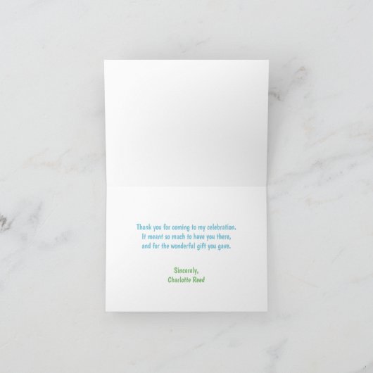 Cute Frog Blue Green Pset Personal Note Cards Bedankkaart (Binnen)