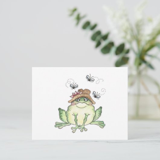 Cute Frog Briefkaart (Staand voorkant)