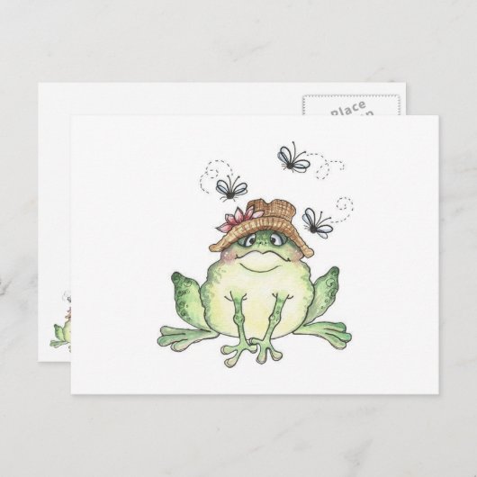 Cute Frog Briefkaart (Voorkant / Achterkant)