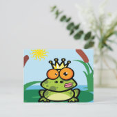Cute Frog Briefkaart (Staand voorkant)
